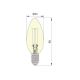 Ampoule LED CLASIC AMBER C35 E14/5W/230V 2200K -  Brilagi