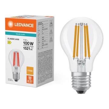 Ampoule LED CLASSIC FILAMENT A60 E27/11W/230V 2700K - Ledvance