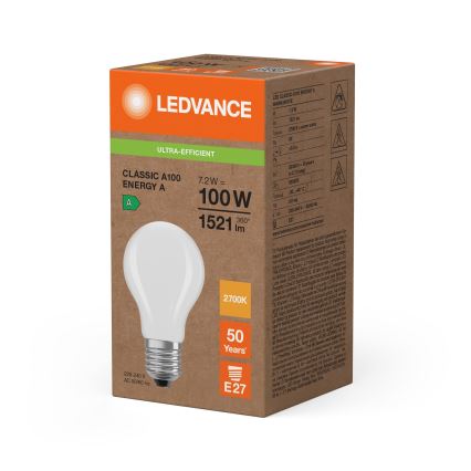 Ampoule LED CLASSIC FILAMENT A60 E27/7,2W/230V 2700K - Ledvance