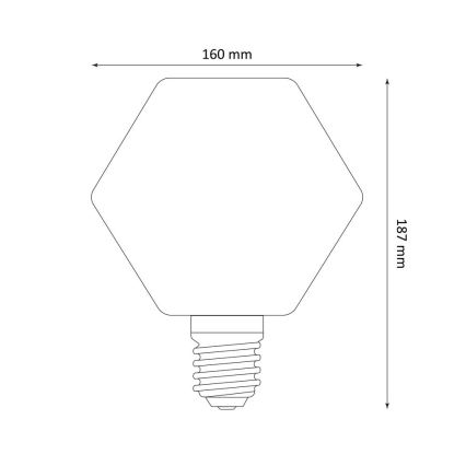 Ampoule LED DECO VINTAGE LB160 E27/4W/230V 1800K