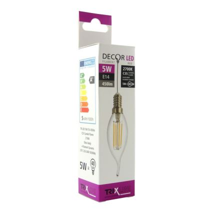 Ampoule LED décorative FILAMENT E14/5W/230V 2700K
