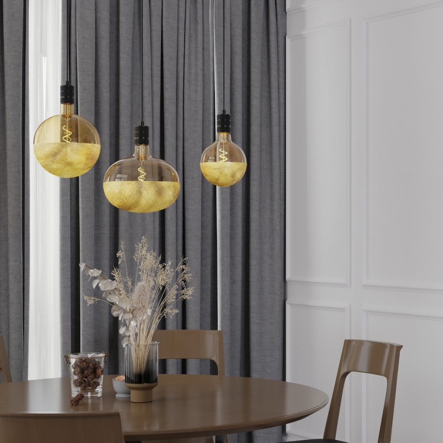 Ampoule LED dimmable à filament G200 E27/4W/230V 1800K avec coiffe, dorée, IRC 90