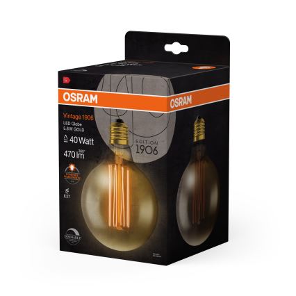 Ampoule LED dimmable à filament vintage E27/5,8W/230V 2200K - Osram
