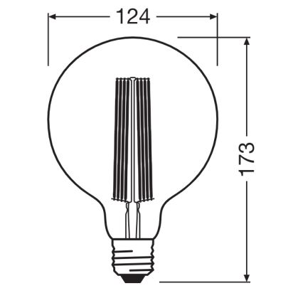 Ampoule LED dimmable à filament vintage E27/5,8W/230V 2200K - Osram