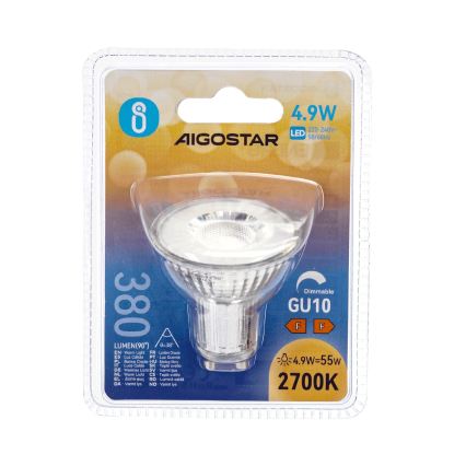Ampoule LED dimmable GU10/4,9W/230V 2700K - Aigostar