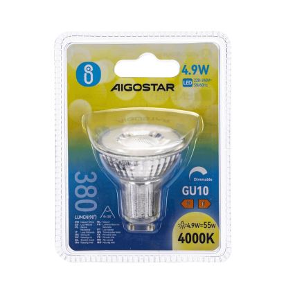 Ampoule LED dimmable GU10/4,9W/230V 4000K - Aigostar