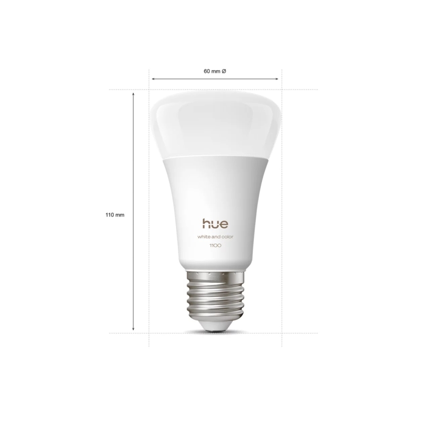 Ampoule LED dimmable Philips Hue WHITE AND COLOR AMBIANCE E27/8,1W/230V 1000-20000K