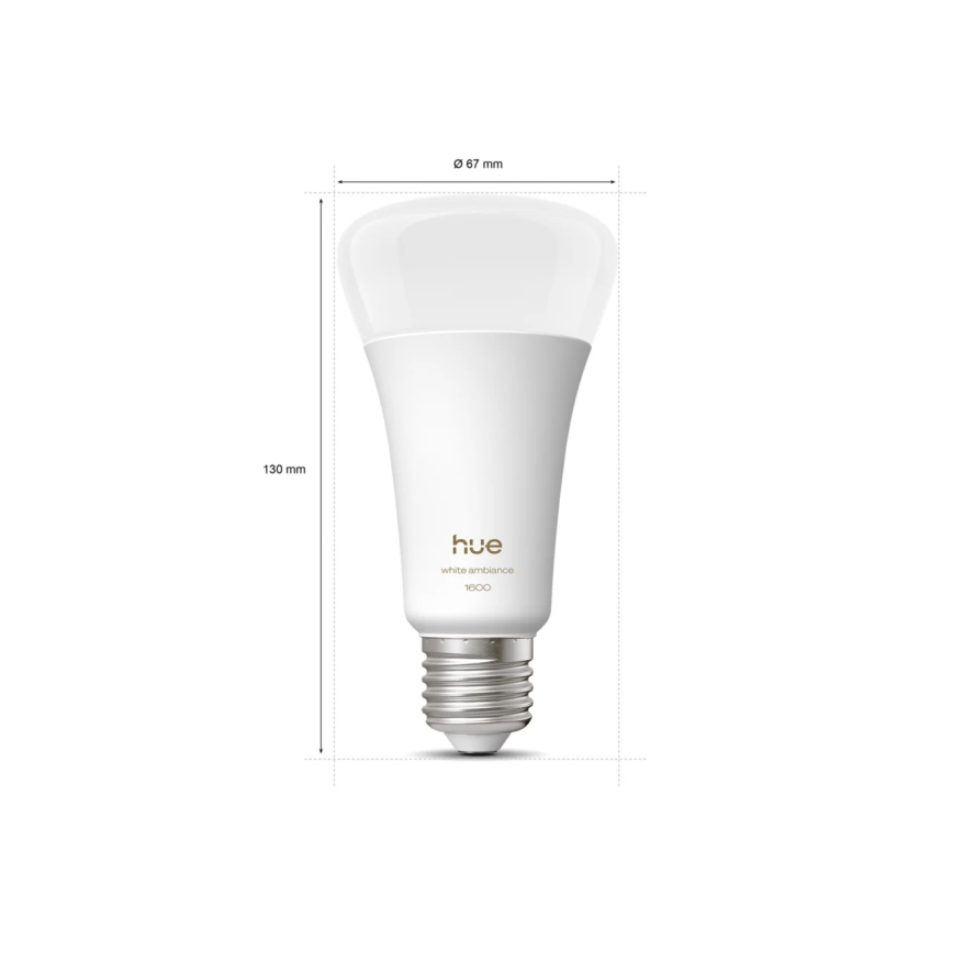 Ampoule LED dimmable Philips Hue WHITE AMBIANCE E27/11,8W/230V 1000-20000K