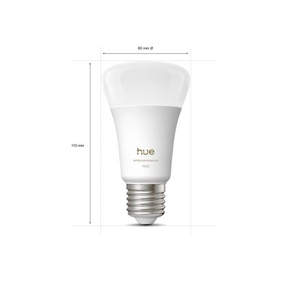 Ampoule LED dimmable Philips Hue WHITE AMBIANCE E27/8,1W/230V 1000-20000K