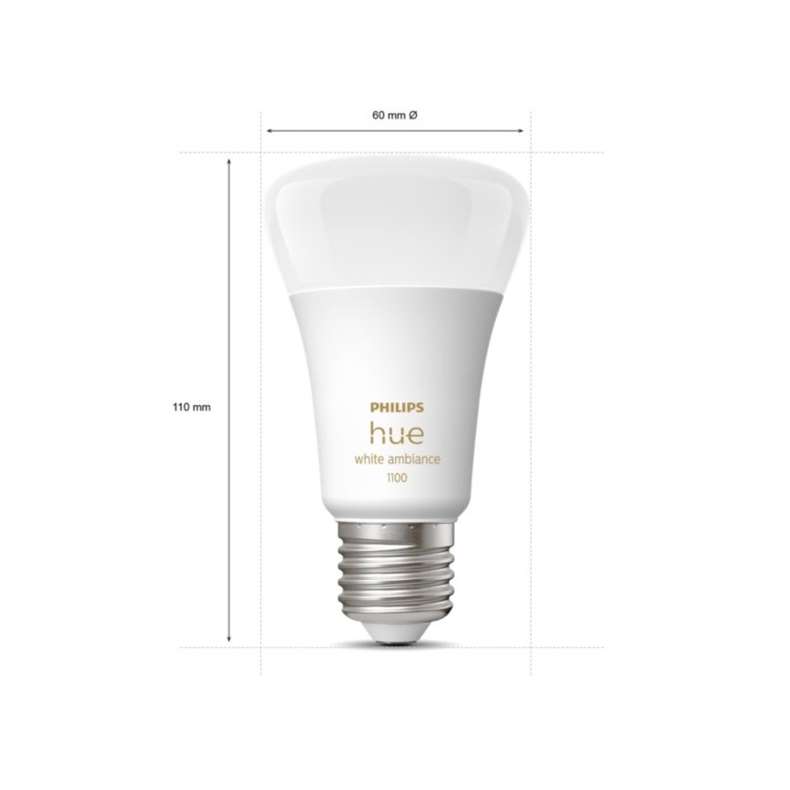 Ampoule LED dimmable Philips Hue WHITE AMBIANCE E27/8W/230V 2200-6500K