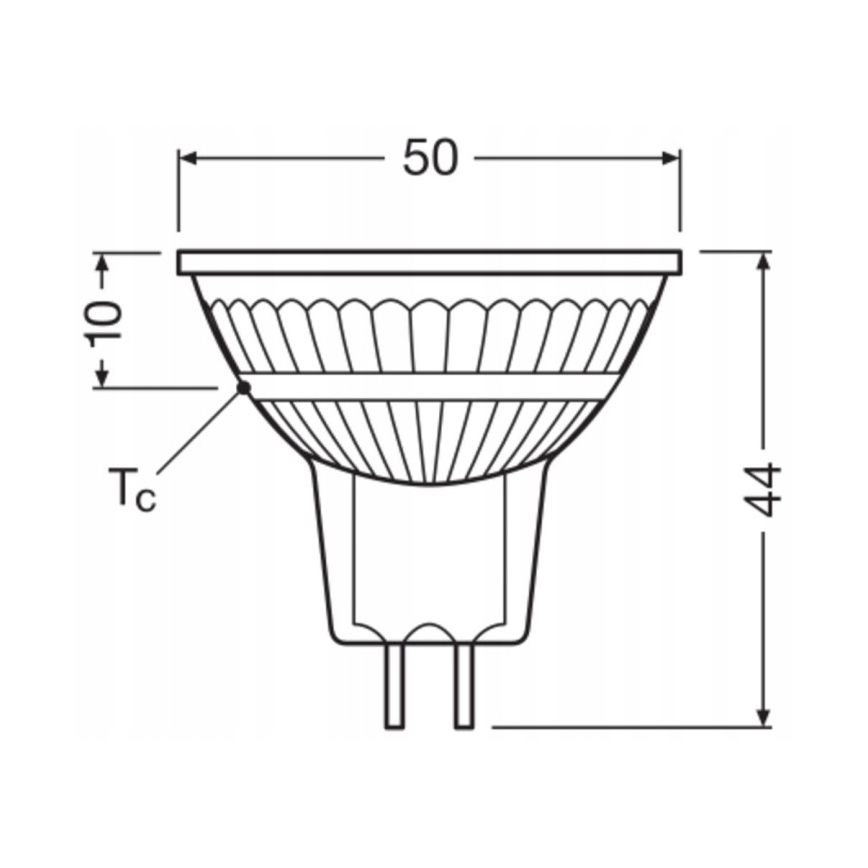 Ampoule spot LED dimmable MR16 GU5,3/6,8W/12V 4000K 36° IRC 90 - Ledvance