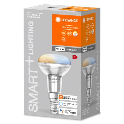 Ampoule LED dimmable à réflecteur SMART+ R50 E14/3,3W/230V 2700-6500K Wi-Fi - Ledvance