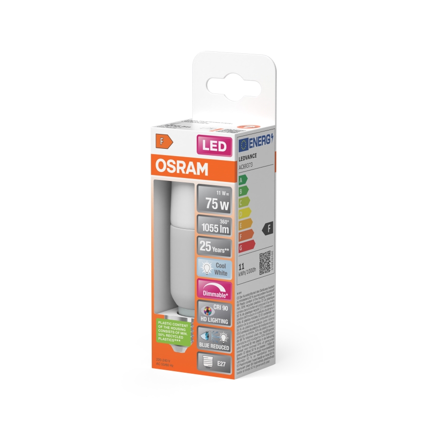 Ampoule LED dimmable STICK E27 11 W 230 V 4000 K IRC 90 - Osram