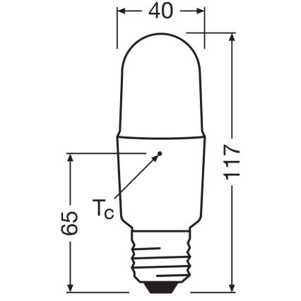 Ampoule LED dimmable STICK E27 11 W 230 V 4000 K IRC 90 - Osram