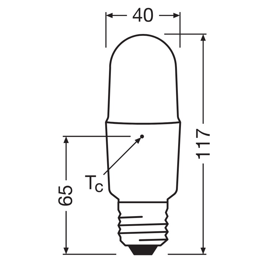 Ampoule LED dimmable STICK E27 11 W 230 V 4000 K IRC 90 - Osram