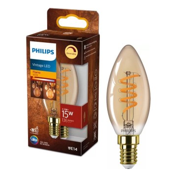 Ampoule LED dimmable VINTAGE Philips E14/2,5W/230V 1800K