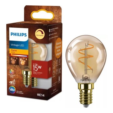 Ampoule LED dimmable VINTAGE Philips P45 E14/2,7W/230V 1800K