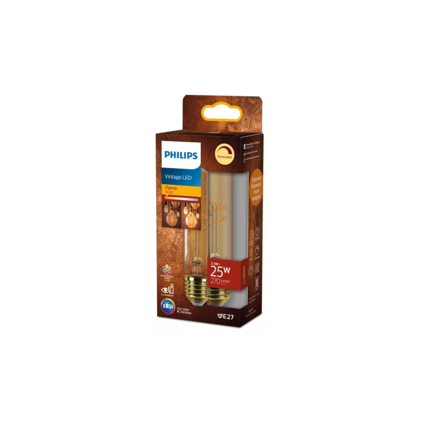 Ampoule LED dimmable VINTAGE Philips T30 E27/3,1W/230V 1800K