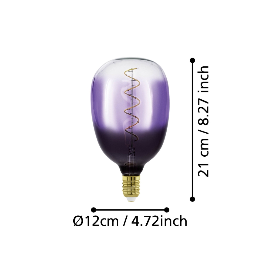Ampoule LED dimmable VINTAGE T120 E27/4W/230V 1800K violette - Eglo 110226