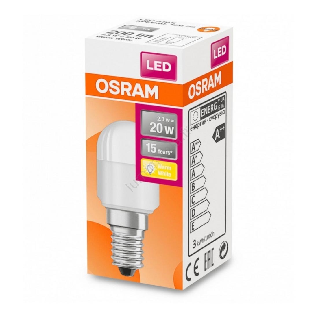 Ampoule LED Osram 4,5w E14 Bougie 230v Blanc Chaud, Compatible Variateur