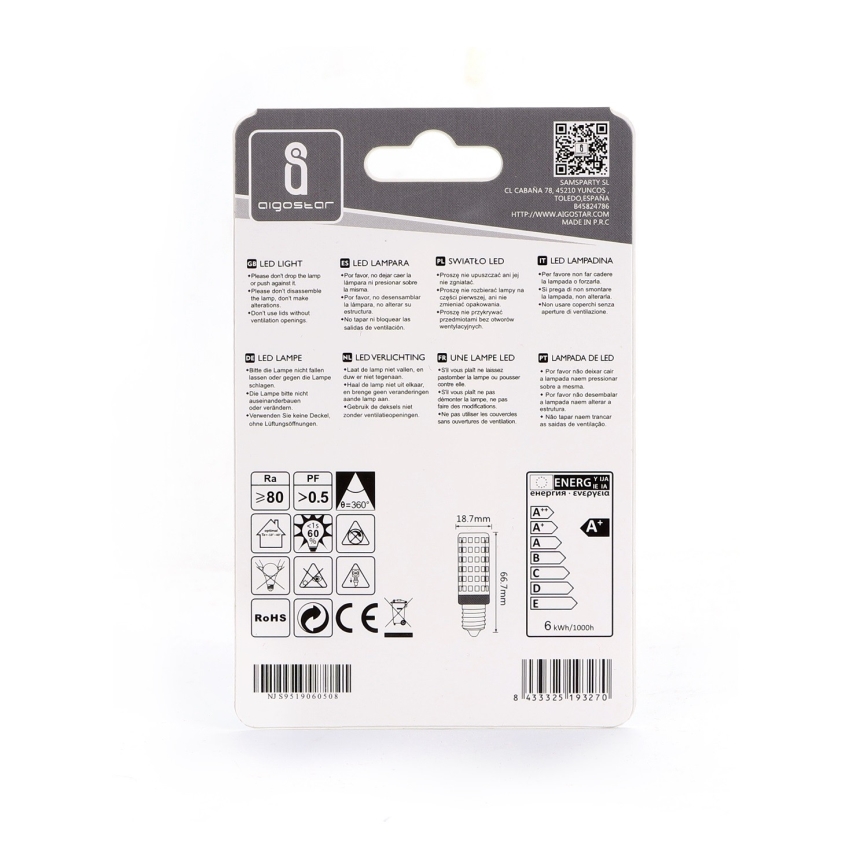 ampoule LED E14/6W/230V 6500K - Aigostar