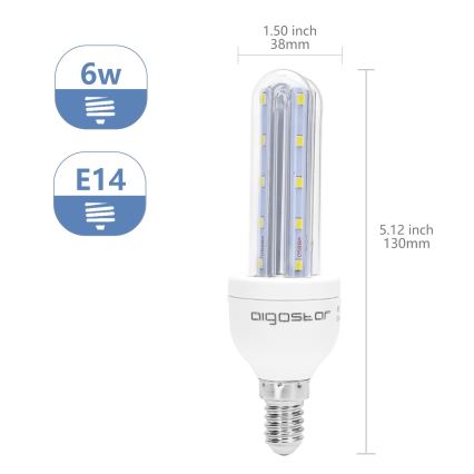 Ampoule LED E14/6W/230V 6500K - Aigostar