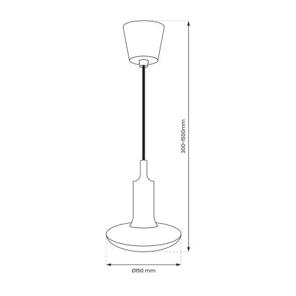 Ampoule LED E27/15W/230V 6000K + câble d