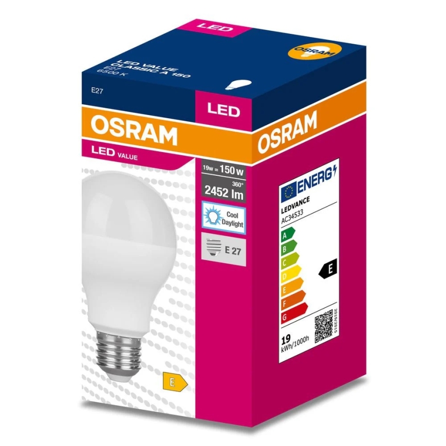 Ampoule LED E27/19W/230V 6500K - Osram