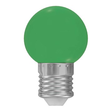 Ampoule LED E27/1W/230V 5500-6500K verte
