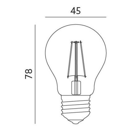 Ampoule LED E27/4W/230V 3000K