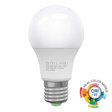 Ampoule LED ECOLINE A60 E27/10W/230V 3000K IRC 92 - Brilagi