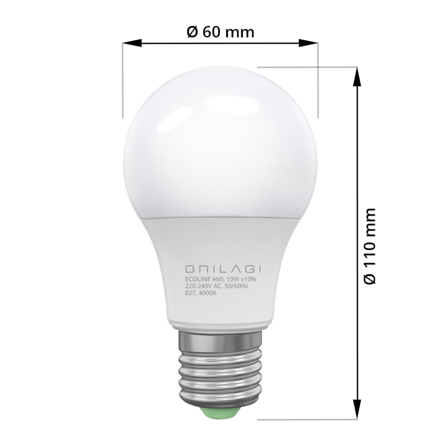 Ampoule standard A60 LED E27 4000K - Manutention & électricité