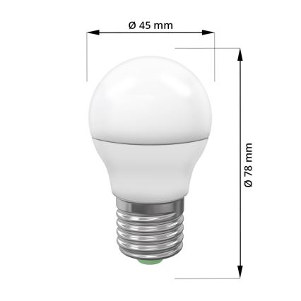 Ampoule LED ECOLINE G45 E27/7W/230V 3000K - Brilagi