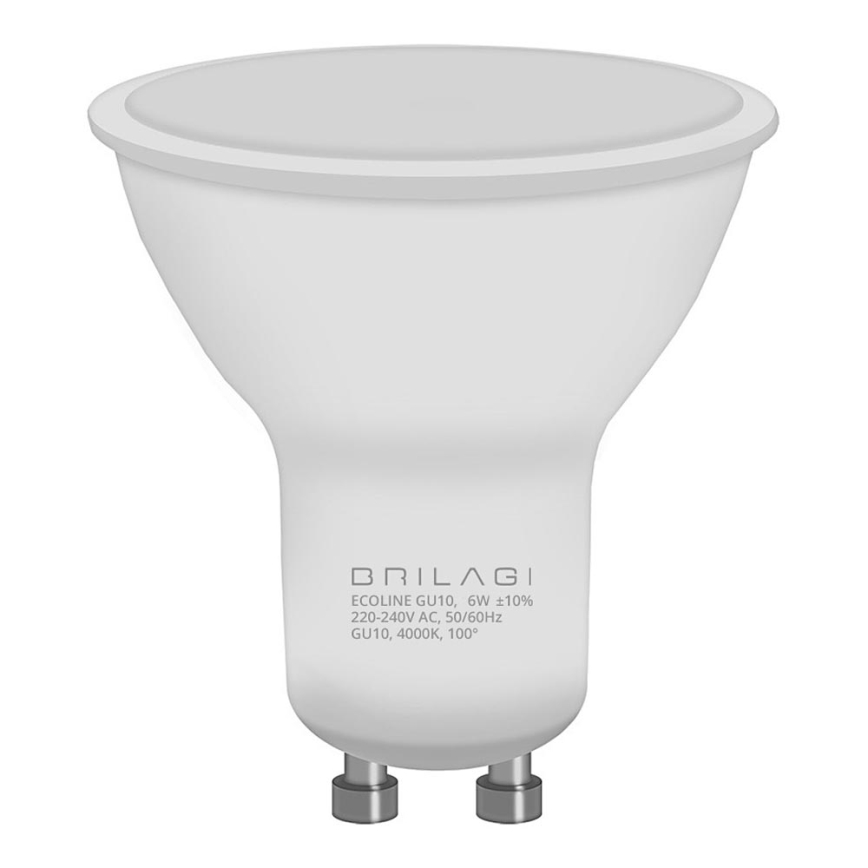 Ampoule LED ECOLINE GU10/6W/230V 4000K - Brilagi