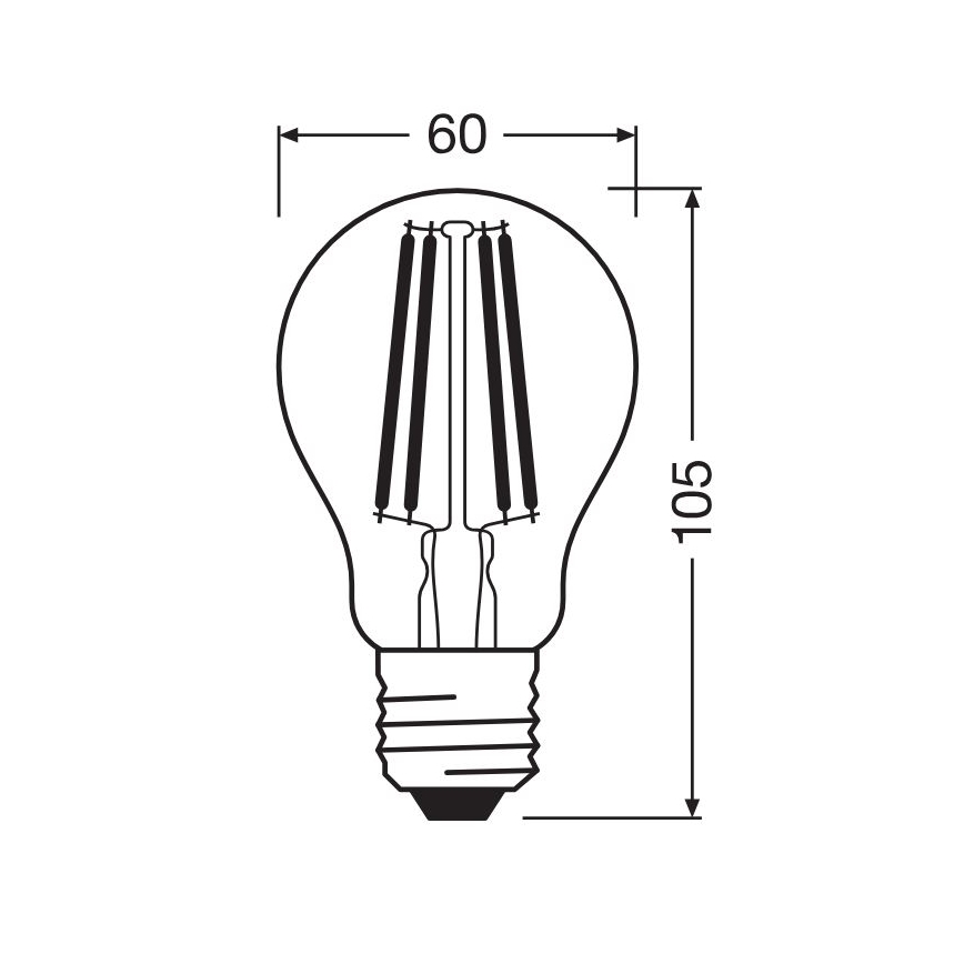 Ampoule LED FILAMENT A100 E27/11W/230V 2700K - Osram