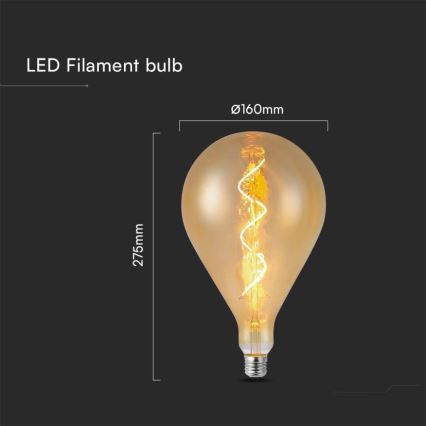 Ampoule LED FILAMENT A160 E27/4W/230V 2700K