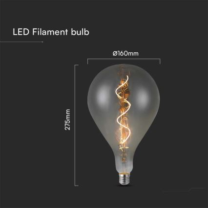 Ampoule LED FILAMENT A160 E27/4W/230V 2700K