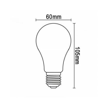 Ampoule LED FILAMENT A60 E27/12W/230V 330° 3000K