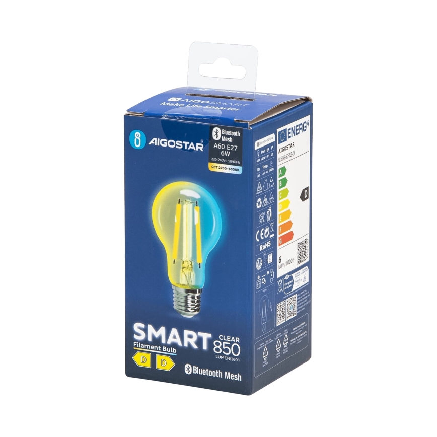 Ampoule à intensité variable LED FILAMENT MESH Smart A60 E27/6W/230V 2700-6500K - Aigostar