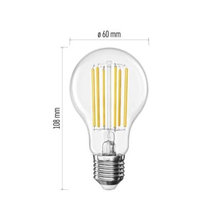 Ampoule LED FILAMENT A60 E27/7,2W/230V 4000K