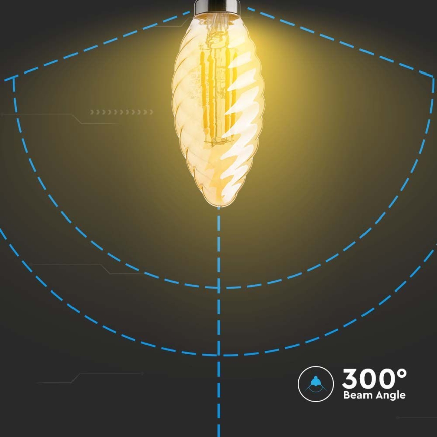 Ampoule LED FILAMENT AMBER E14/4W/230V 2200K