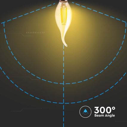Ampoule LED FILAMENT AMBER E14/4W/230V 2200K