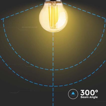 Ampoule LED FILAMENT AMBER G45 E27/4W/230V 2200K