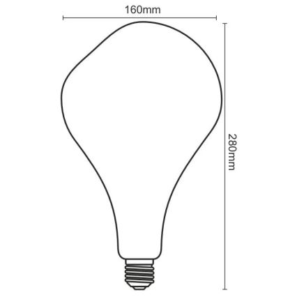 Ampoule LED FILAMENT BUMPED VINTAGE ET160 E27/4W/230V 2000K