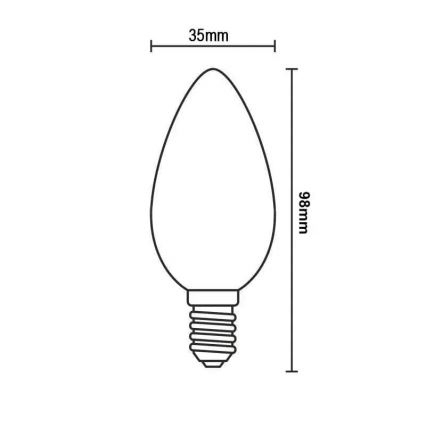 Ampoule LED WHITE FILAMENT C35 E14/4,5W/230V 4000K