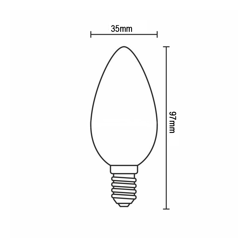 Ampoule LED Filament C37 E14/6W/230V 4000K