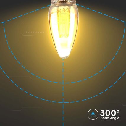 Ampoule LED FILAMENT E14/2W/230V 1800K Art Edition