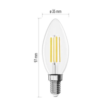 Ampoule LED FILAMENT E14/3,8W/230V 2700K Classe énergétique A