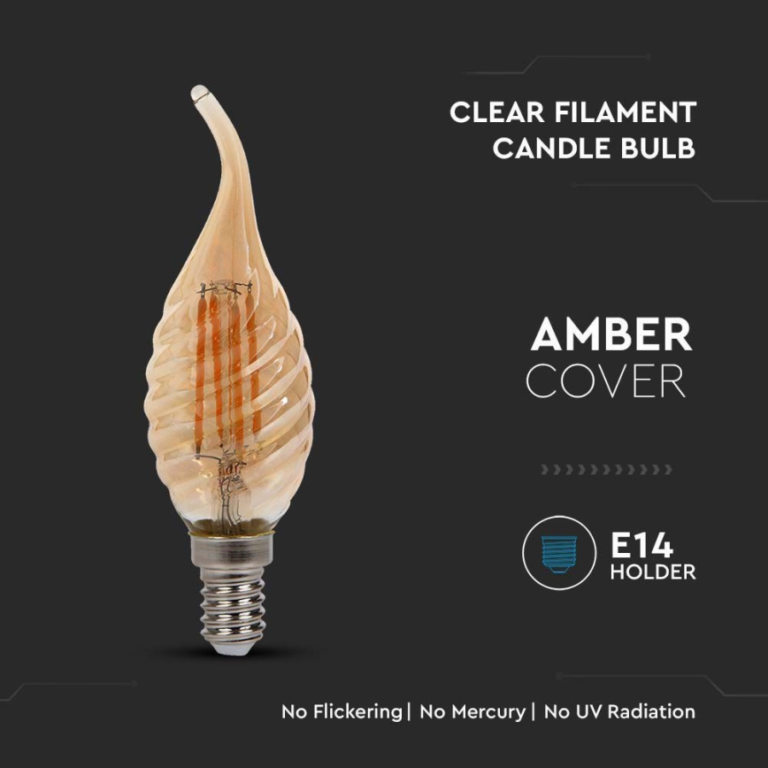 Ampoule LED FILAMENT E14/4W/230V 2200K
