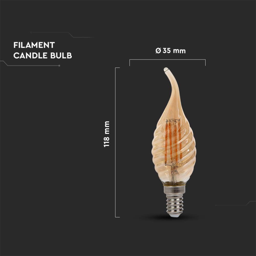 Ampoule LED FILAMENT E14/4W/230V 2200K